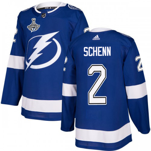 Adidas Tampa Bay Lightning Men #2 Luke Schenn Blue Home Authentic 2020 Stanley Cup Champions Stitched NHL Jersey->tampa bay lightning->NHL Jersey